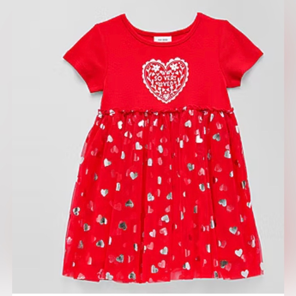 Okie Dokie Toddler Girls Short Sleeve Tutu Dress